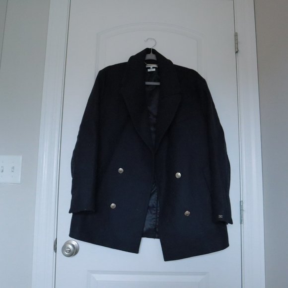 Tommy Hilfiger Double-Breasted Wool Coat - Size 10 - Picture 1 of 4